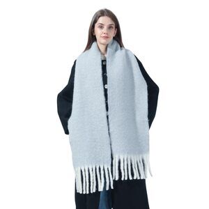 5989 Womens Scarf Winter Solid Wool Blend Blanket Long Warm Thick
